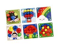 FUNOMOCYA Jigsaw Puzzles Puzzle Mushroom for Montessori Early Education Early Education Learning Wooden