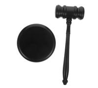 FUNOMOCYA Judge Gavel with Wooden Hammer and Base Beech Wood Craftsmanship Clear Sound Auctioneer Hammer for Judges Lawyers Chairmen and Law Students Portable Design