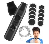 FUNOMOCYA Kazoo Musical Instrument with Double Flute Holes Includes Replacement Membranes and Lanyard for Boys and Girls Parties and Music Easy to Play Portable Design