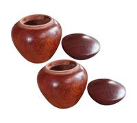 FUNOMOCYA Keepsake Urns Memorial Urns Wooden 2pcs Small for Human and Pet Ashes Lightweight Safe to Handle and Easy to Store for Funeral and Memorial Purposes