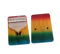 FUNOMOCYA Key Mini Thumb Piano Portable Boys and Girls Instrument for Ages Educational Toy Piano Natural Wood Tuning Hammer