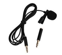 FUNOMOCYA Lapel Microphone Plastic Alloy Black Captures Subtle Sound Omnidirectional Podcast Microphones with Noise Reduction for Indoor and Outdoor Activities