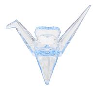 FUNOMOCYA Large Light Blue Acrylic Origami Crane Ornament for, 3D Paper Bird Sculpture Decorative Animal Figurine Gift for ’S Birthday and Festival
