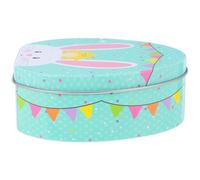 FUNOMOCYA Light Green Tinplate Easter Egg Candy Storage Box for Cookies and Chocolate with Easy to Clean Surface and Versatile Storage, for Holiday Celebrations and Party Favour Packaging