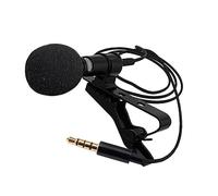 FUNOMOCYA Live Broadcast Essential Noise Reduction Microphone Set Wired Black Condenser Clip on Mic