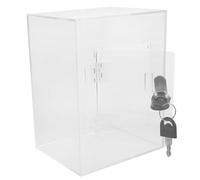 FUNOMOCYA Lockable Acrylic Suggestion Box with Key Donation and Voting Storage Container for Office, Fundraising, and Complaint Letters