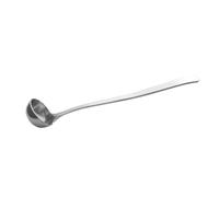 FUNOMOCYA Long Handle Honey Spoon and Sauce Scoop, Small Stainless Steel Deep Oil Spoon for Kitchen Use, Extended Handle Mixing and Drizzling Utensil