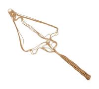 FUNOMOCYA Macrame Guitar Wall Hanger Handmade Boho Ukulele Holder with Scandinavian Style Guitar Storage Display for Acoustic Electric Instruments Brown