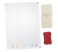 FUNOMOCYA Magnetic Clear Acrylic Dry Erase Board for Fridge and Wall Reusable Weekly Planner Calendar with Portable Design for Office and Kitchen Scheduling
