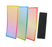 FUNOMOCYA Magnetic Shopping List Pads for Refrigerator 3pcs with 150 Tear-off Rainbow Notepad Sheets, 20 X 7.5 Cm Fridge Notepad with Strong Magnet, for Meal Planning, Grocery Lists, To-do