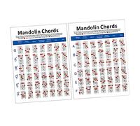 FUNOMOCYA Mandolin to Help Quickly Learn Mandolin Chords Chart Chord on Copper Plate Paper Lightweight Exercise Diagram for Beginners and Students Suitable and Training