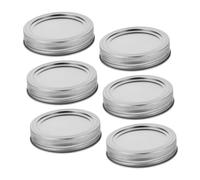 FUNOMOCYA Mason Jar Lids and Rings 70mm Tinplate Split Type Leakproof Canning Jar Metal Caps for Food Storage Kitchen Containers 6 Pieces