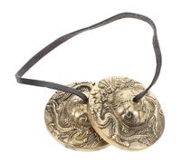 FUNOMOCYA Meditation Cymbals Tibetan Bell Chime Percussion Instrument for Mindfulness Yin Yoga Sound Healing Practice