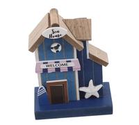 FUNOMOCYA Mediterranean Coastal Miniature Beach Scene Wooden Dollhouse Accessories Mini Ocean Props for Bedroom Decor Handcrafted Nautical Table Sculptures for Collectors