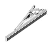 FUNOMOCYA Men's Tie Clip for Weddings and Parties, Black Copper Material with Stylish and Simple Design, Holds Tie Firmly and Decorates Necktie, Accessory for Husband or Boyfriend