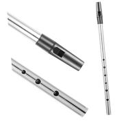 FUNOMOCYA Metal C Key Irish Whistle Flute for Beginners and Experts, Copper Material with Silver Finish, Easy to Store Musical Instrument Suitable for Learning and Performance