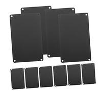 FUNOMOCYA Metal Door Plates 10 Pcs Aluminium Engraved Signs 100x60mm Black Multi-function Name Plates for Diy Printing and Wall Labels