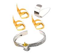 FUNOMOCYA Metal Guitar Thumb and Finger Pick Set with Finger Picks and Bracelet for Musicians Acoustic Guitar Banjo and Ukulele Players