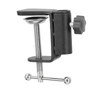FUNOMOCYA Microphone Arm Mount Clamp with Sturdy Metal Base and Tabletop Fixing Clip, Suitable for Desktop Broadcast and Meeting Rooms