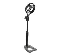 FUNOMOCYA Microphone Stand Weighted Base Adjustable Height for Desk Table Top Mic Mount Plastic Shock Mount for Studio Recording Live Streaming