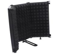 FUNOMOCYA Microphone Windshield Pop Filter with Noise Reduction Foam Screen, Foldable Soundproof Shield for Studio Recording and Podcasting, Professional Microphone Isolation Cover