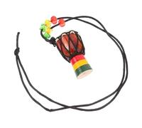 FUNOMOCYA Mini African Drum Necklace Pendant Wooden Handcrafted Djembe Percussion Music Accessory for Music Fans and Desktop Decoration, Random Color Style