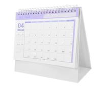 FUNOMOCYA Mini Desktop Calendar Small Standing Flip Calendar for Home Office Decor July to December Lightweight Tear Resistant Stylish Pink Design for Planning Organizing