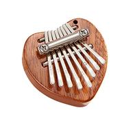 FUNOMOCYA Mini Kalimba Thumb Piano Play Melodious Melody for Beginners and Small round Wooden Finger Piano with 8 Keys, Lightweight Iron Material Music Toy for Boys and Girls and Adults Adults