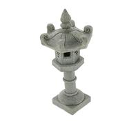 FUNOMOCYA Mini Pagoda Garden Statue Stone Lantern Ornament for Zen and Japanese Style Micro Landscape Tabletop Bonsai Decor with Traditional Six Sided Design for Tranquil Home and Outdoor