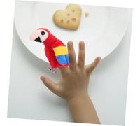 FUNOMOCYA Mini Parrot Finger Puppet Soft Plush Animal Role Play for Storytelling and Interactive Communication Movable Design Enhances Creativity and Language Development for Home and School