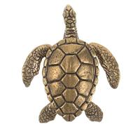 FUNOMOCYA Mini Sea Turtle Trinket Box with Sturdy Brass Construction and Handcrafted Detailing, Vintage Animal Shaped Jewelry Holder for Rings and Accessories, Decorative Ornament for Home