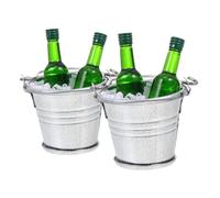 FUNOMOCYA Miniature Dollhouse Ice Bucket Set with Beer Bottles and Ice Cubes Creative Kitchen Drink Accessories for Dollhouse Furniture Compact Decoration for Miniature Bars and Collectors