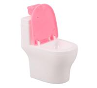 FUNOMOCYA Miniature Dollhouse Toilet Model with Paper Holder Plastic Realistic for Role Playing and Social Skills Development Doll Furniture Gift