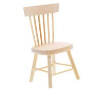 FUNOMOCYA Miniature Wooden Dollhouse Chairs Vintage Style Mini Chair Props for Doll Furniture Collection Precise Detailed Microlandscape Accessories for Garden Courtyard Decoration