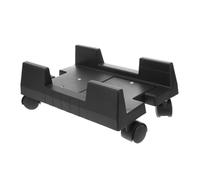 FUNOMOCYA Mobile CPU Stand with Rolling Casters Large Black Computer Tower Holder Elevated Non-slip Surface Stable Four-leg Support Easy to Clean for Home Office