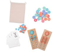 FUNOMOCYA Montessori Math Learning Wooden Counting Frame with Colorful Beads for Preschool Addition Subtraction Educational Tool for Homeschool and Classroom Use