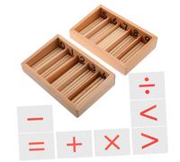 FUNOMOCYA Montessori Math Spindle Box for Preschoolers Educational Plaything Enhancing Spatial Imagination and Logical Reasoning Tailored Learning Experience with Arithmetic Symbol Cards