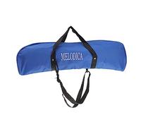 FUNOMOCYA Mouth Organ Bag for Travel Harmonica Holder Blue Expanding Accordion File Folder Zipper and Handle for Music Practice and Storage