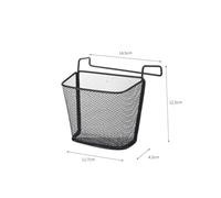FUNOMOCYA Multipurpose Iron Storage Basket for Desk Hanging Space-saving Office Organizer for Files Stationery and Supplies Black Hanging Basket for Neat Desktop Arrangement