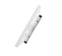 FUNOMOCYA Multipurpose Transparent Rolling Ruler Tool for Engineers and Students Plastic Parallel Drawing Ruler with Angle Scale for Measuring Circles Angles and Vertical Lines