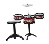 FUNOMOCYA Musical Drum Set Safe Non-toxic Plastic Drum Kit Stool Interactive Preschool Music for Boys and Early Learning Musical Instrument Kit
