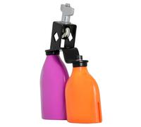 FUNOMOCYA Muyu Bangzi Two-tone Purple and Orange Percussion Instrument Block Drum High Low Tone Musical Accessory for Drum Set and Practice Sessions