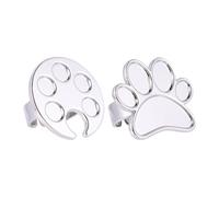 FUNOMOCYA Nail Color Palette Manicure Mixing Board 2pcs Silver Alloy Easy to Clean Multi-Purpose Tool for Home Nail Art