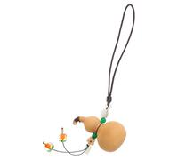 FUNOMOCYA Natural Dried Gourd Car Pendant Feng Shui Ornament for Rearview Mirror Peace and Safety Charm Whimsical Car Interior Decoration Accessory Luck Amulet for Vehicle