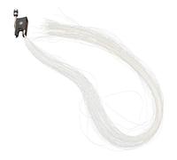 FUNOMOCYA Natural White Horse Tail Hair for Violin Bow Replacement, Prepared for Mounting Wood and Metal Materials, Easy to Use String Instrument Accessory for Violin Players