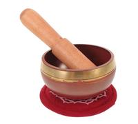 FUNOMOCYA Nepal Handcrafted Tibetan Singing Bowl with Comfortable Grip Mallet and Soft Cushion for Meditation Yoga Relaxation and Mindfulness Practices Decorative Sound Bowl
