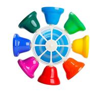 FUNOMOCYA Note Colorful Metal Hand Bells Musical Instrument for Lightweight Portable Eight Tone Percussion Bell Reinforced Smooth Surface Educational Instrument for Early Learning and Rhythm