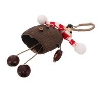 FUNOMOCYA Nutshell Doll Ornament for Hanging Made of Natural Fruit Shell Creates Gentle Rattling Sound When Shaken for Holiday Party Decorations and Home Display