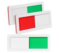 FUNOMOCYA Occupied Vacant Privacy Slider Sign 3Pcs with Adhesive Backing Red Green Indicators for Hotel Restroom Office Use Acrylic