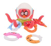 FUNOMOCYA Octopus Floating Ring Toss Game for Adults Versatile Water and Land for Bathtub Swimming Pool Outdoor Play Skill Development and Interaction Compact Travel-friendly Design